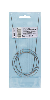Спицы круговые d 1.2 мм 100 см для тонкой пряжи (леска металл) "Gamma" арт.MKN-R
