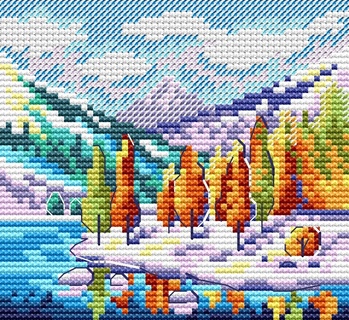 Осень в горах (11*10 см)