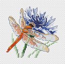 Стрекоза и василек (11*11 см)