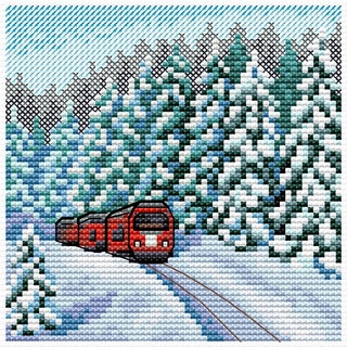 Через зимний лес (11*11 см)
