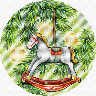 Новогодняя лошадка (16*16 см)